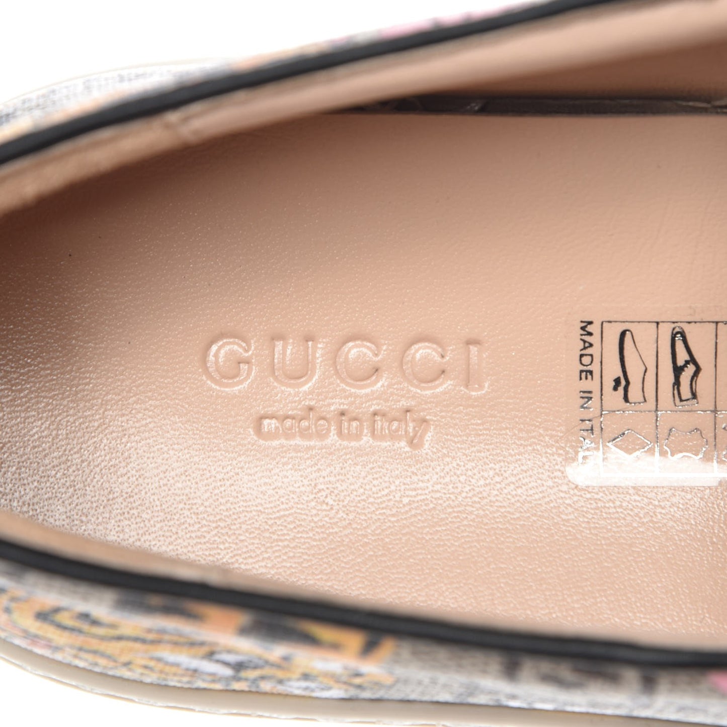 GG Supreme Monogram Bengal Womens Dublin Slip On Sneakers 38.5 Beige Pink