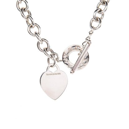 Tiffany Sterling Silver Heart Tag Toggle Necklace 5 of 6