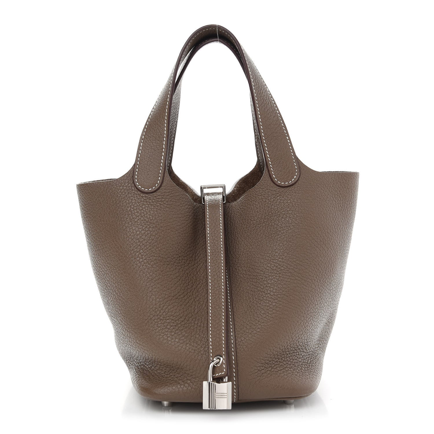 Hermes Taurillon Clemence Picotin Lock 18 PM Etoupe 1 of 9