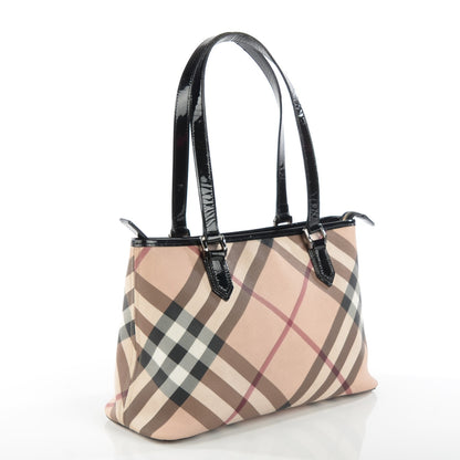 Burberry Nova Check Medium Tote Black 8 of 14
