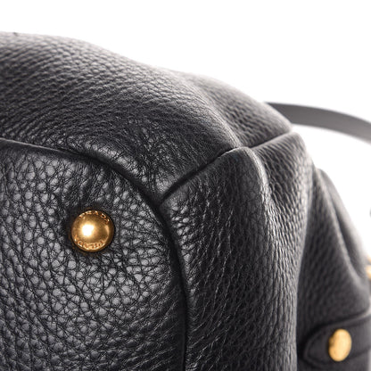 Prada Vitello Daino Tote Black 10 of 11