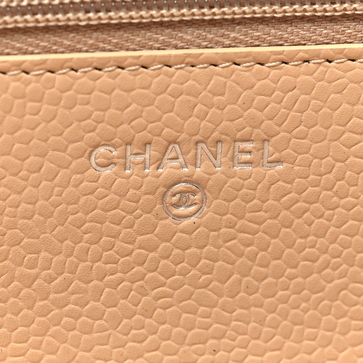 Chanel Caviar Quilted Wallet On Chain WOC Beige 7 of 11