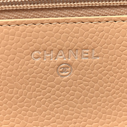 Chanel Caviar Quilted Wallet On Chain WOC Beige 7 of 11