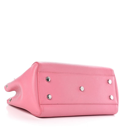 Saint Laurent Grained Calfskin Small Cabas Rive Gauche Rose Clair 4 of 11