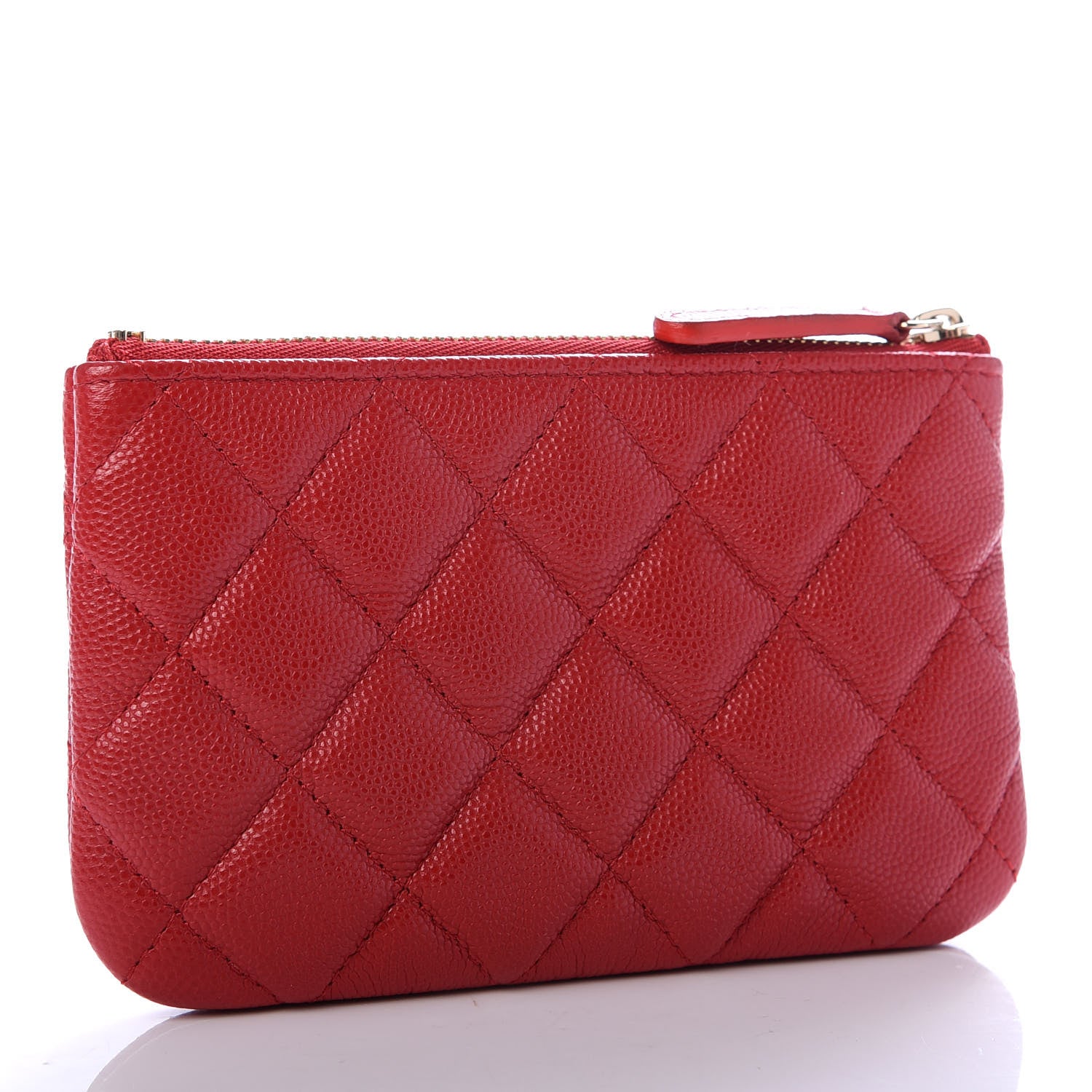 Chanel Caviar Quilted Small Cosmetic Case Red 3 of 7