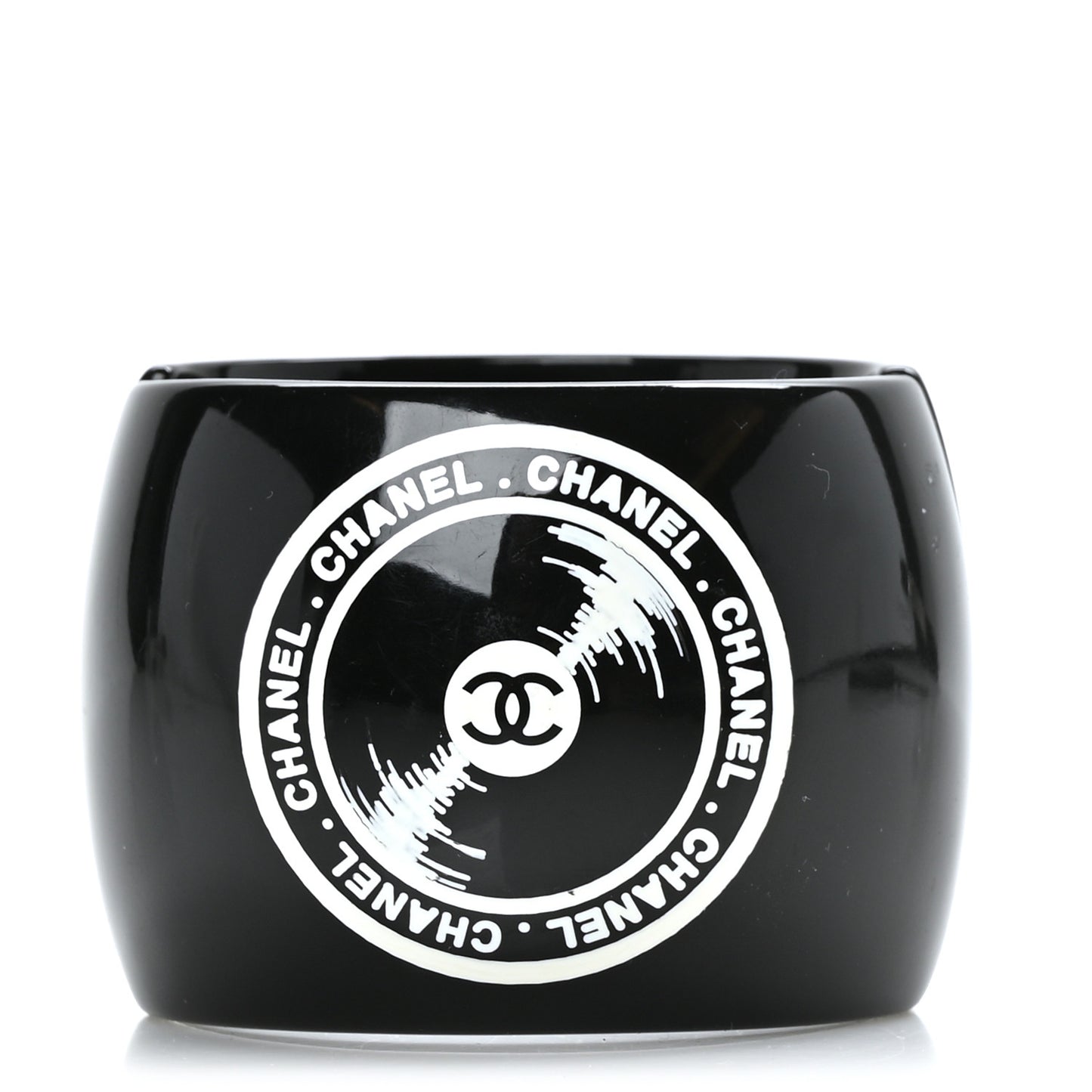 Resin CC Cuff Vinyl Record Black White