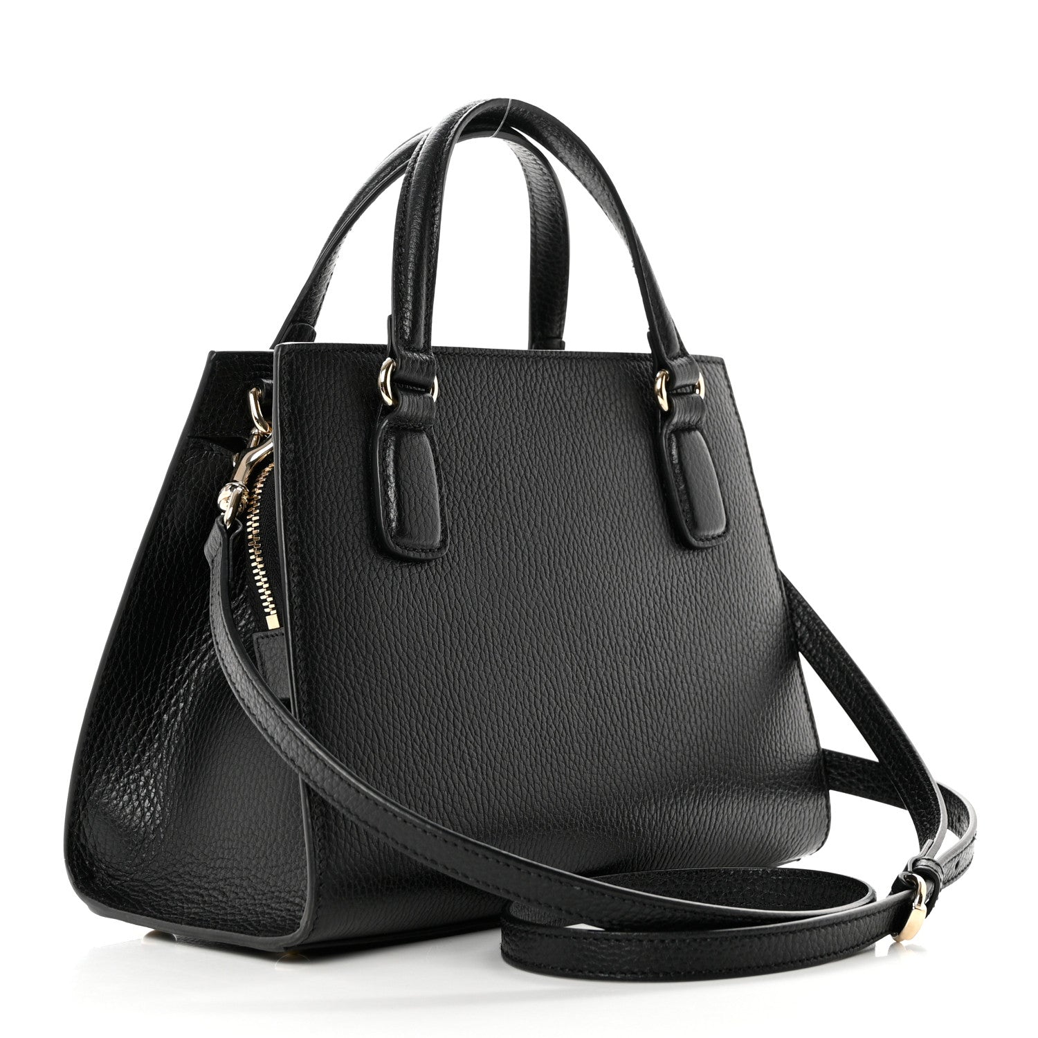 Gucci Dollar Calfskin Medium Soho Top Handle Satchel Black 3 of 9