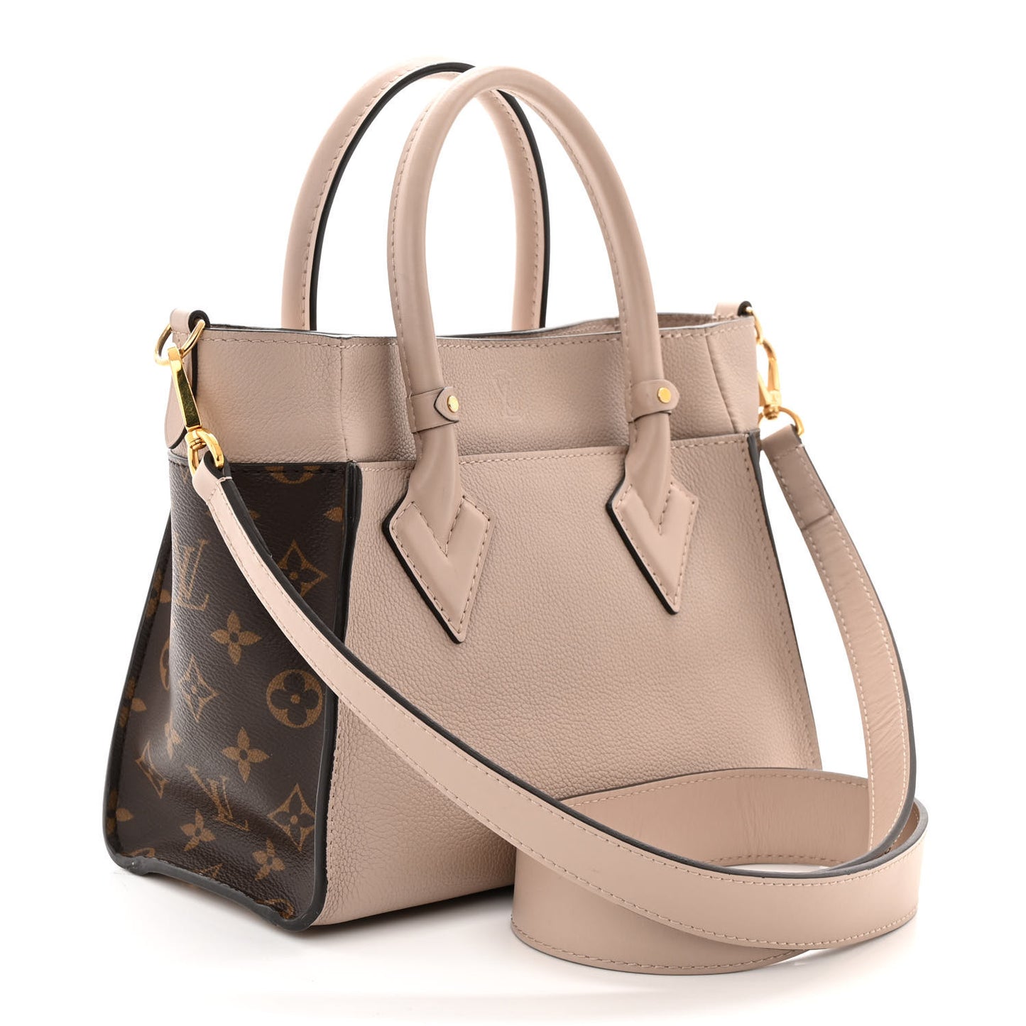 Calfskin Monogram On My Side PM Greige