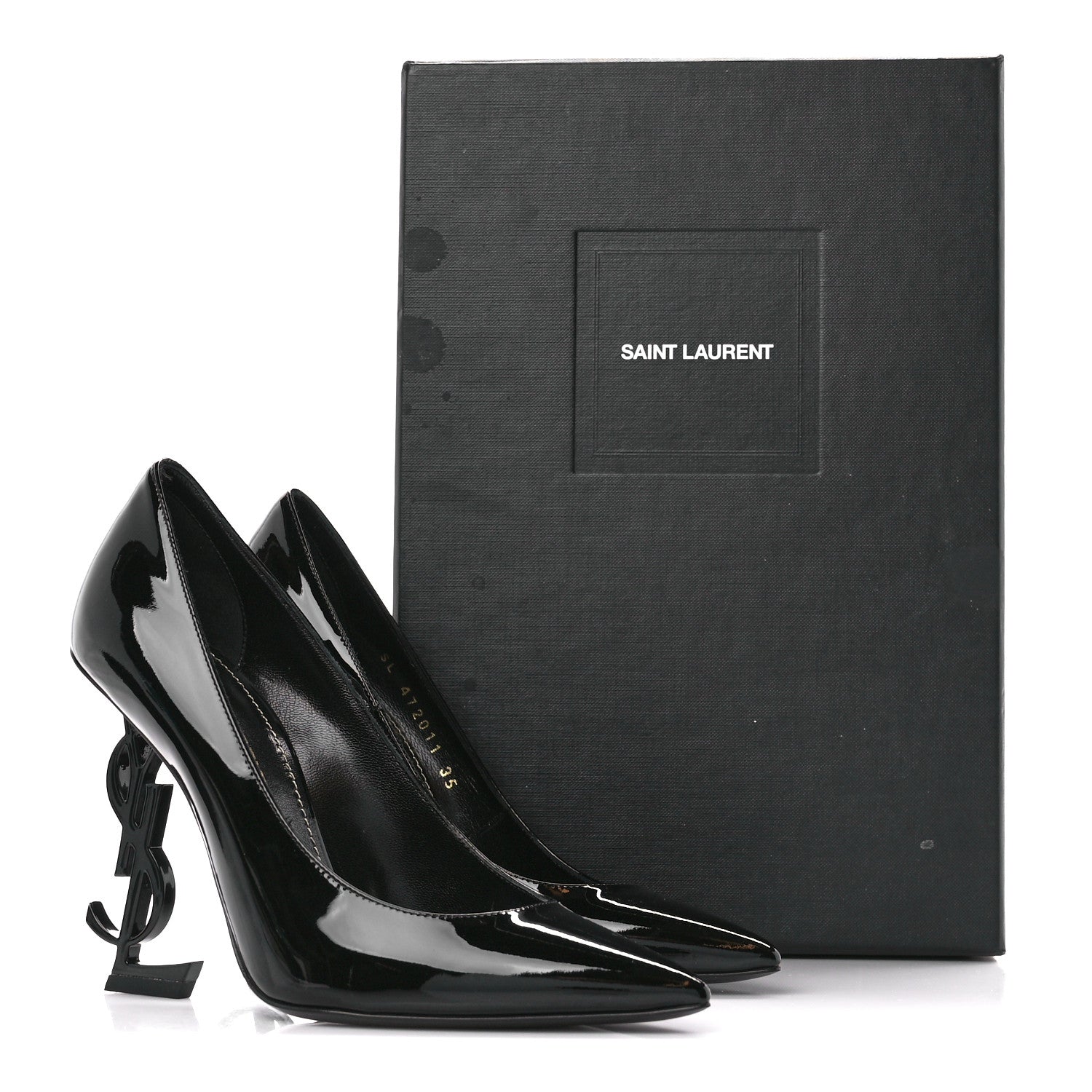Saint Laurent Patent Calfskin Opyum 110 Pumps 35 Black 9 of 9