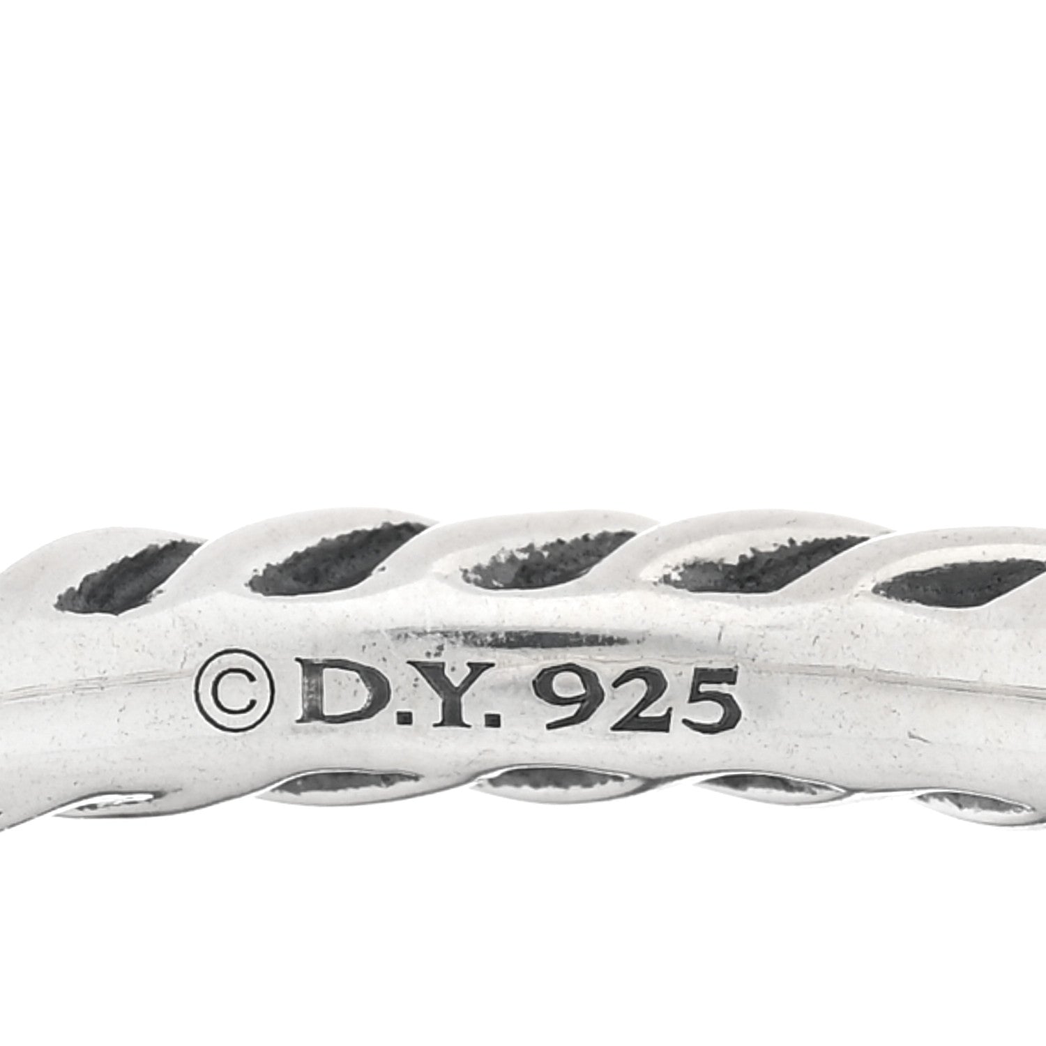 David Yurman Sterling Silver Pave Diamond 8mm Element Ball Ring 52 6 4 of 4