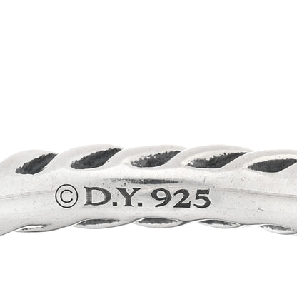 David Yurman Sterling Silver Pave Diamond 8mm Element Ball Ring 52 6 4 of 4