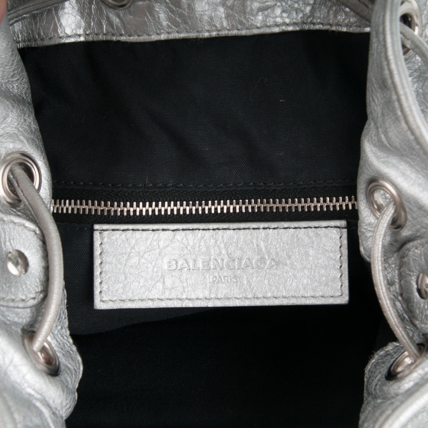 Balenciaga Agneau Giant 12 Silver Hardware Mini Pompon Gris Aluminum 6 of 7