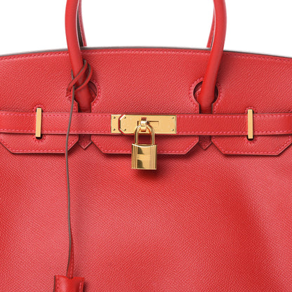 Hermes Epsom Birkin 30 Rouge Casaque 8 of 12