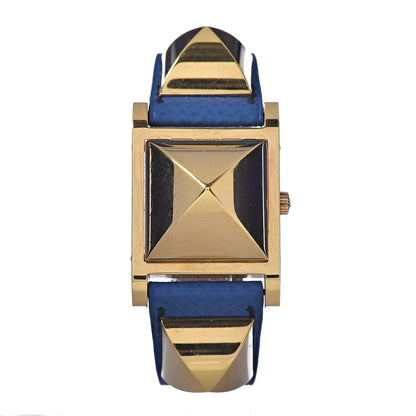 Hermes Stainless Steel Courchevel 23mm Medor Quartz Watch Bleu France 1 of 9