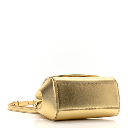 Dolce & Gabbana Metallic Calfskin Sequin Childrens Miss Sicily Satchel Gold 3 of 8