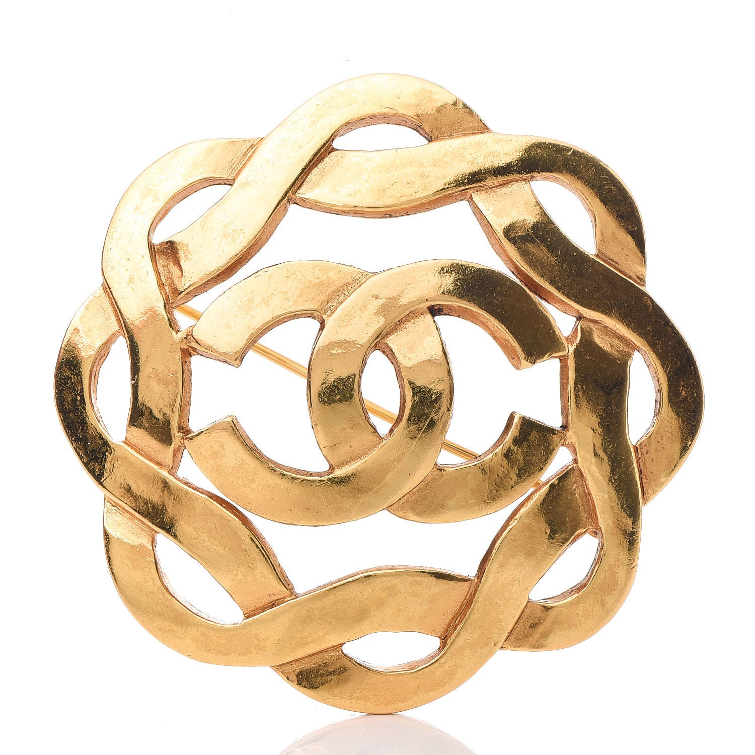 Chanel CC Brooch Gold 1 of 4
