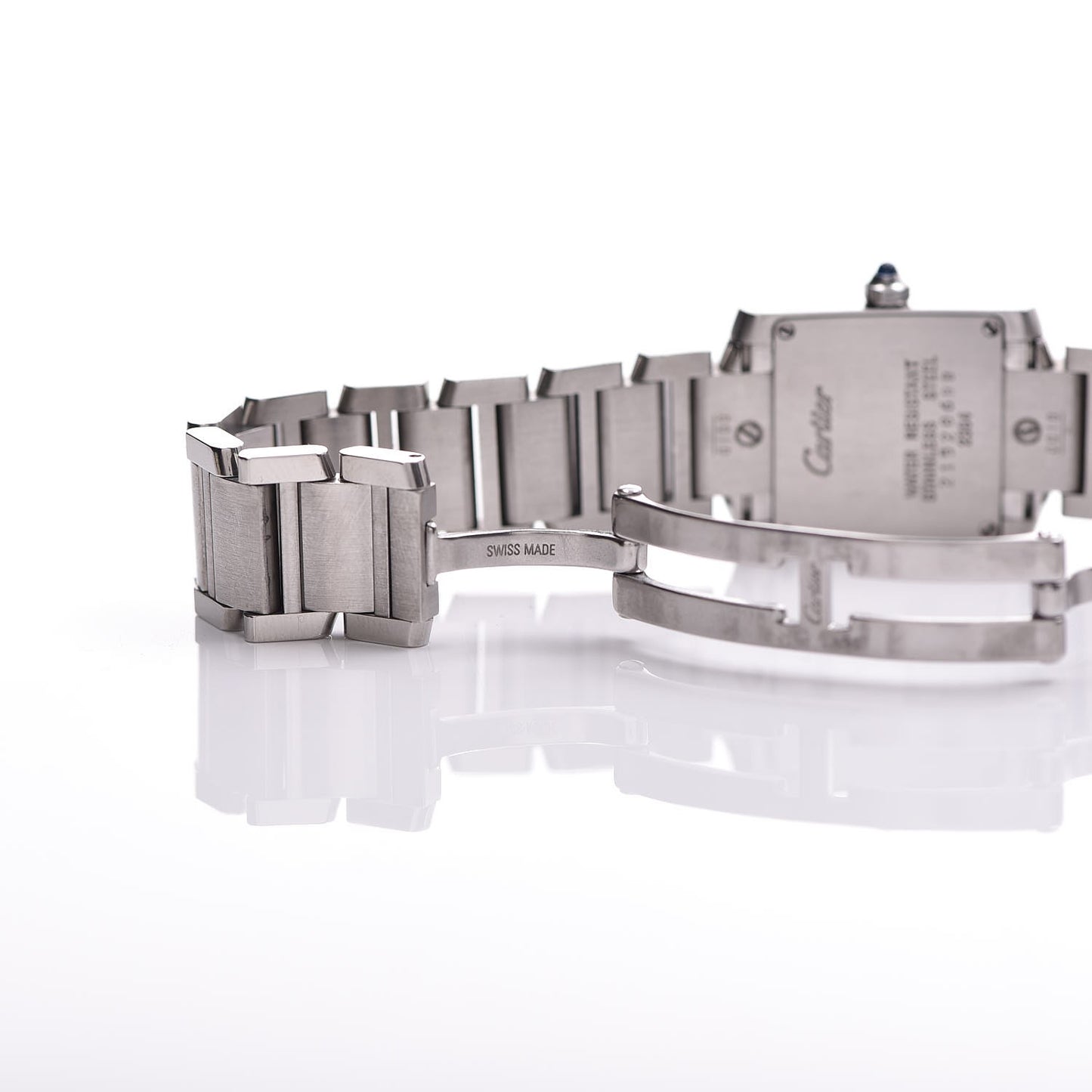 Stainless Steel 20mm Tank Francaise Quartz Watch