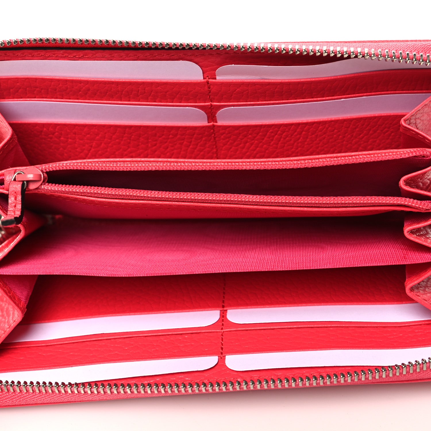 Gucci Dollar Calfskin Monochrome GG Marmont Zip Around Wallet Runway Coral 5 of 8