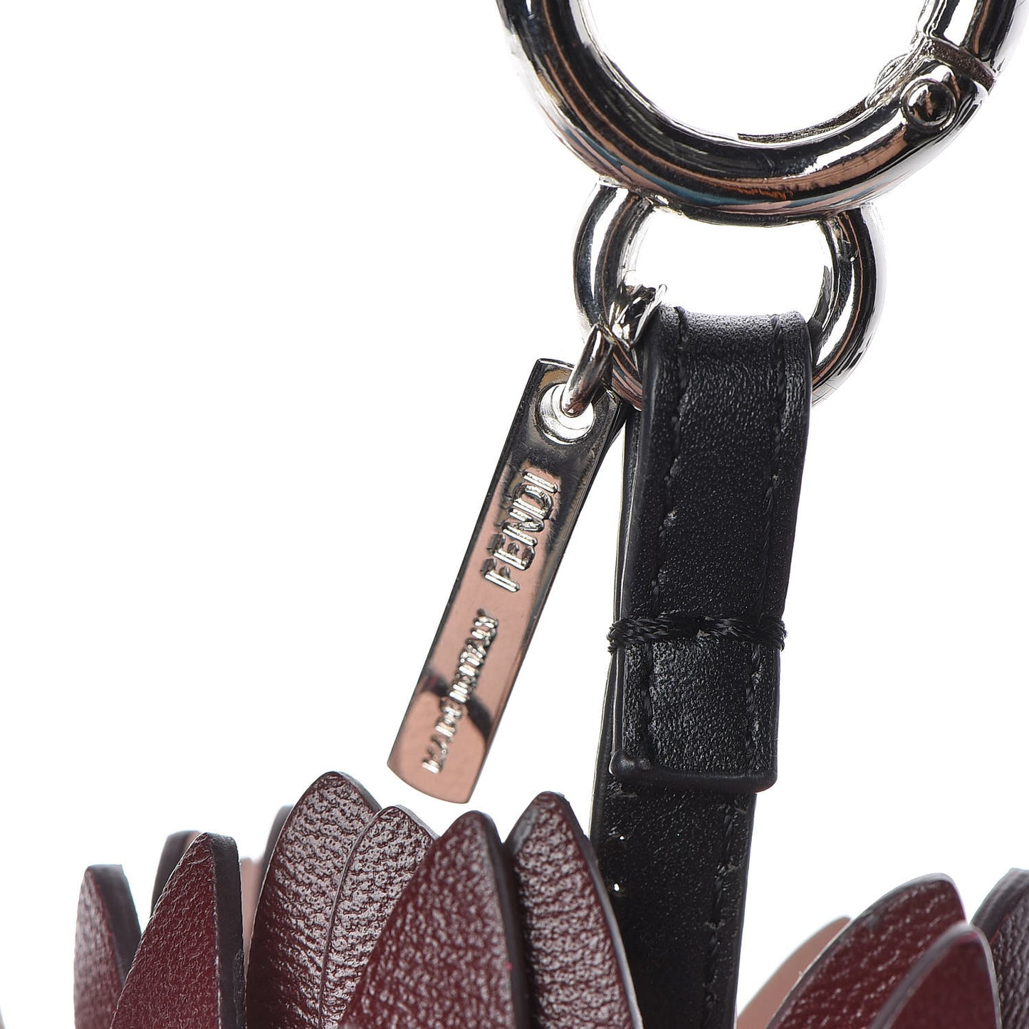 Fox Rabbit Fur Nappa Pineapple Bag Charm Turquoise
