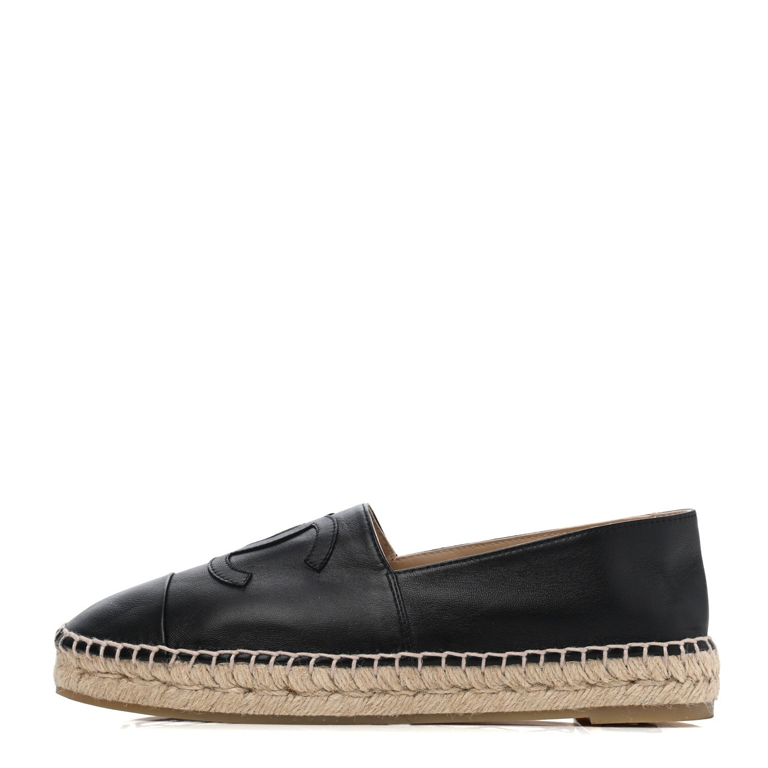Chanel Lambskin CC Espadrilles 38 Black 1 of 4