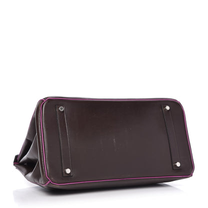 Hermes Box Bi-Color Birkin 35 Raisin Cyclamen 4 of 10