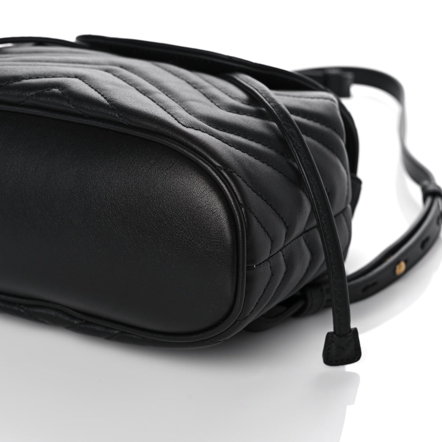 Calfskin Matelasse GG Marmont Flap Backpack Black
