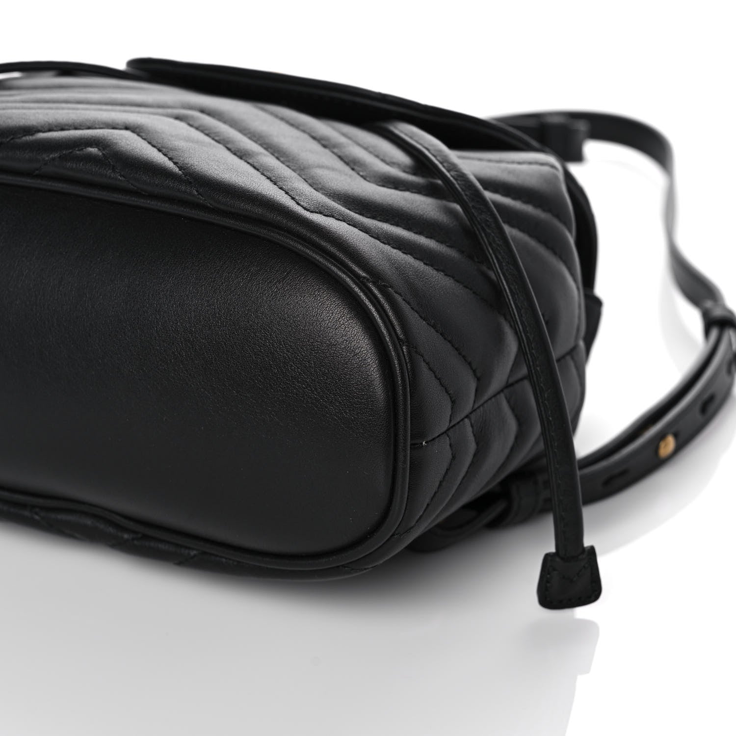Gucci Calfskin Matelasse GG Marmont Flap Backpack Black 11 of 12