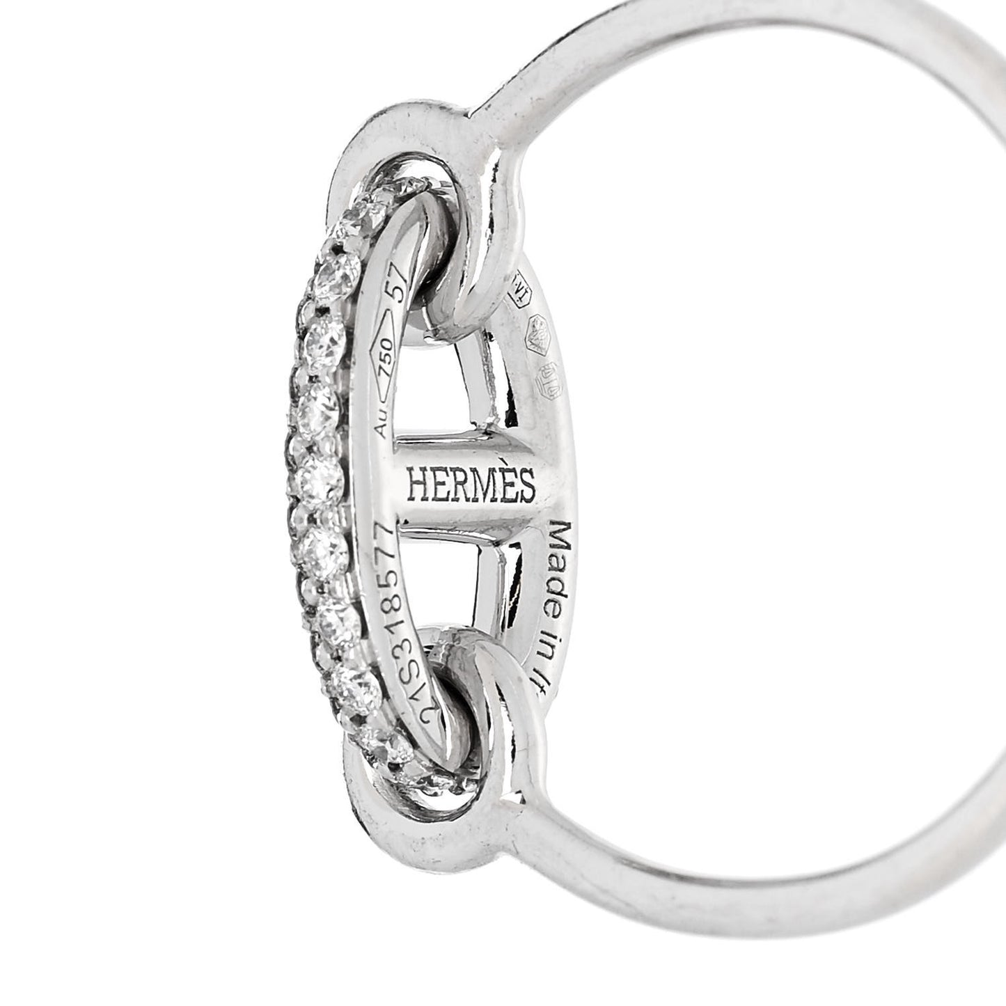 18K White Gold Diamond New Farandole Ring 57 8