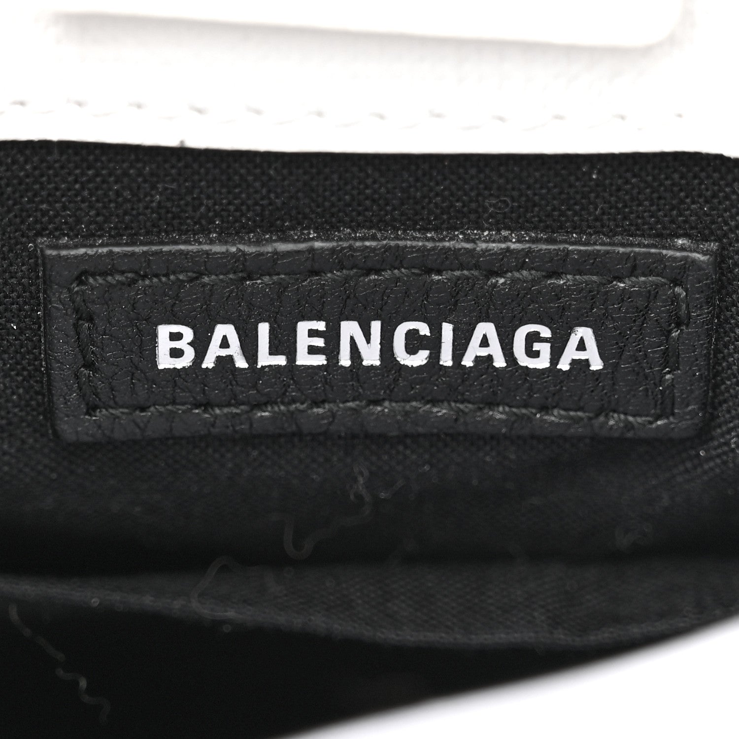Balenciaga Squared Calfskin Logo Shopping Phone Holder Bag White 6 of 11