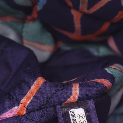 Chanel Canvas Quilted Printed Flap White Multicolor 7 of 10