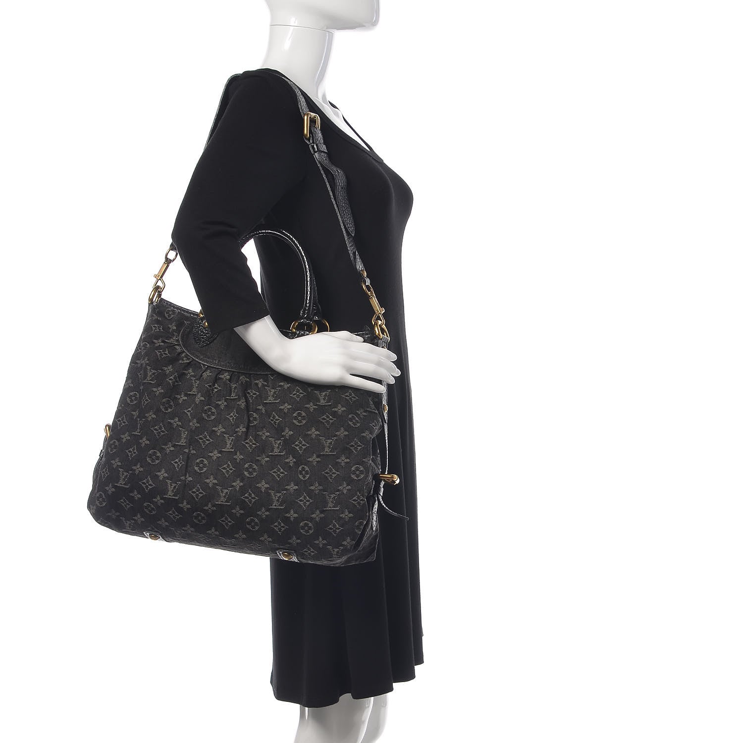 Louis Vuitton Denim Neo Cabby GM Black 3 of 11