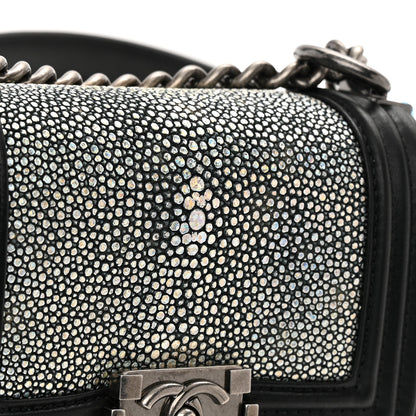 Chanel Galuchat Stingray Mini Boy Flap Black Silver 12 of 12