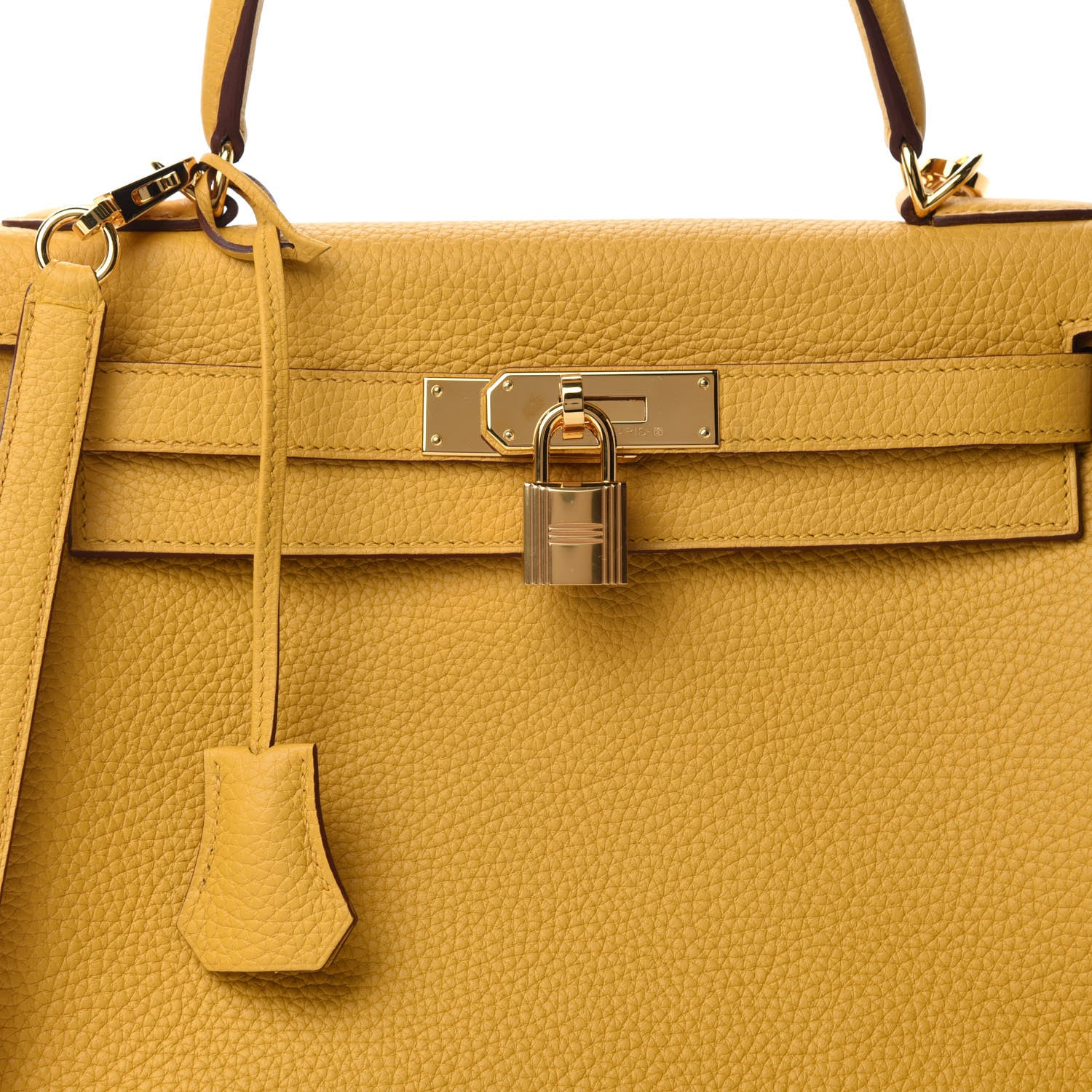 Hermes Togo Kelly Retourne 28 Jaune Ambre 10 of 11