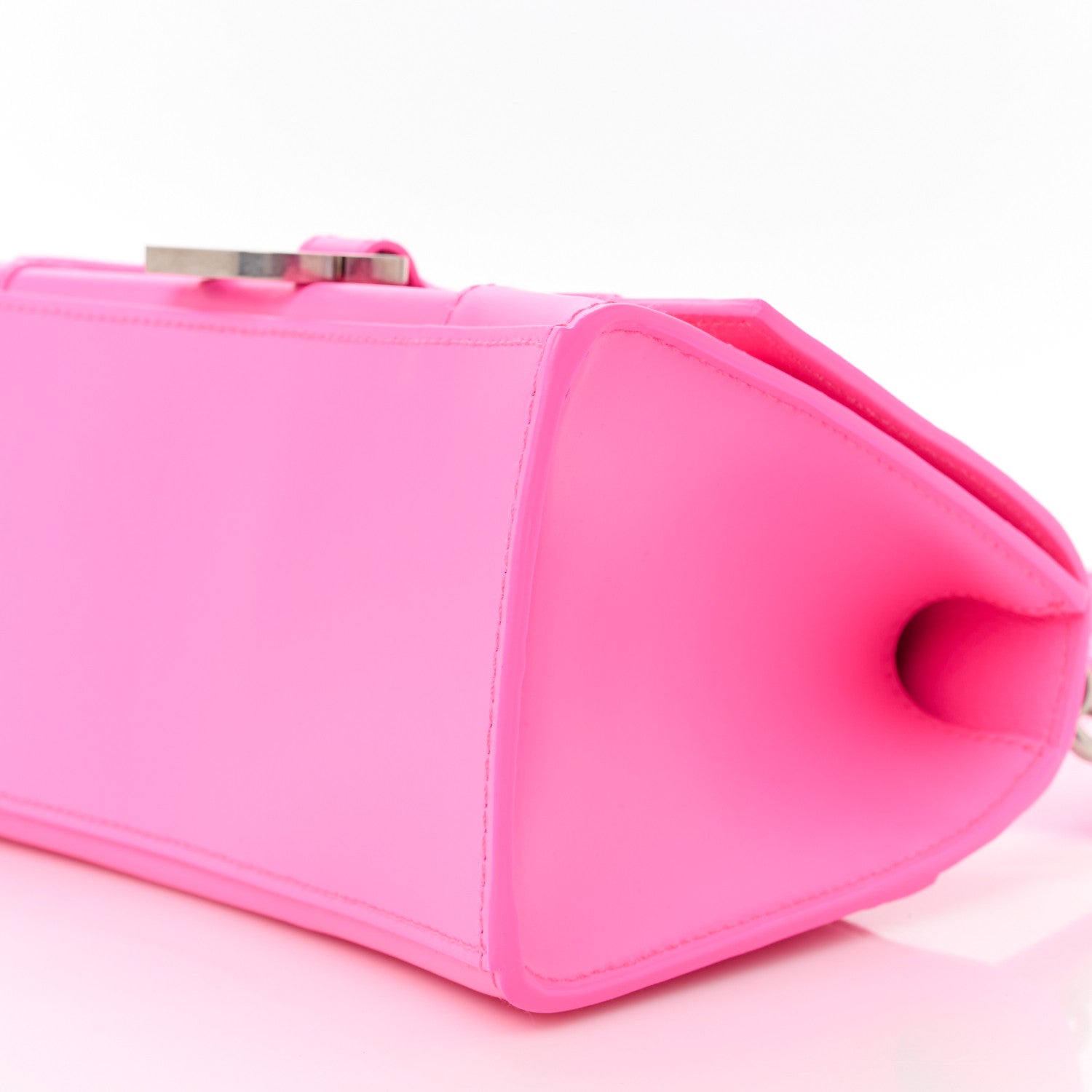 Balenciaga Shiny Box Calfskin Small Hourglass Top Handle Bag Fluo Pink 11 of 11