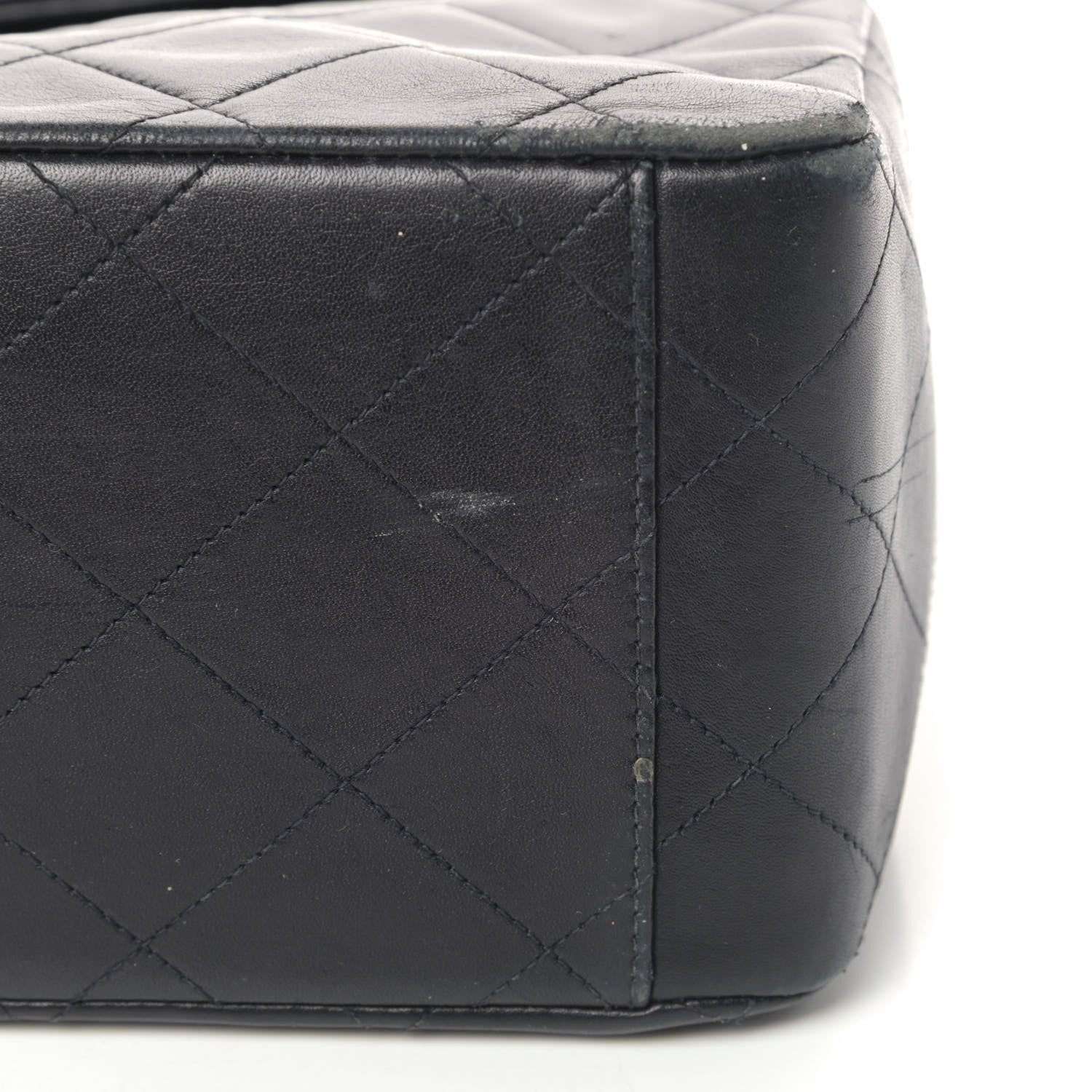 Chanel Lambskin Quilted XL Jumbo Single Flap Black 5 of 6