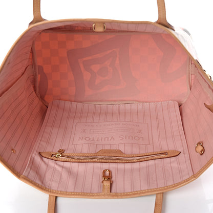 Louis Vuitton Damier Azur Tahitienne Neverfull MM 6 of 13