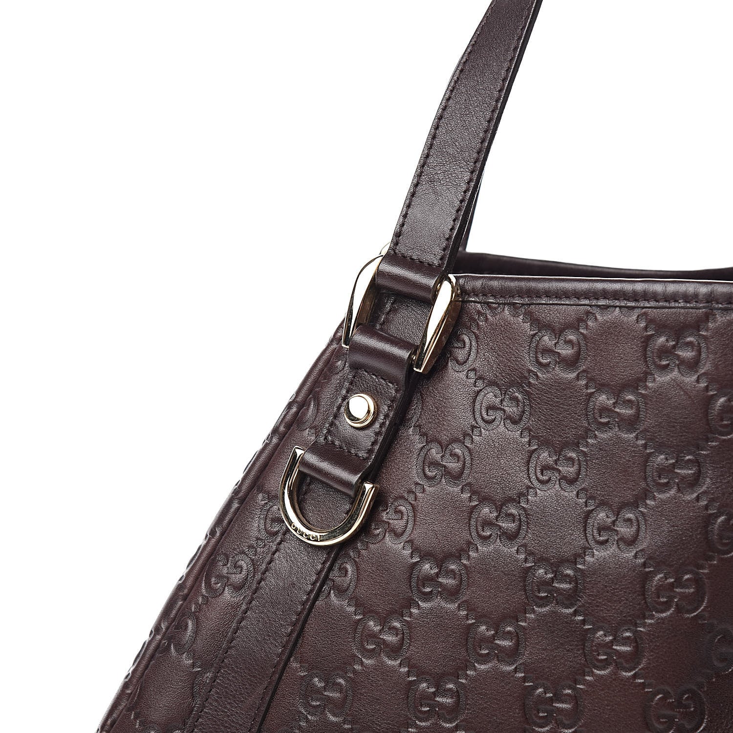 Gucci Guccissima Medium Abbey Shoulder Bag Chocolate 10 of 10