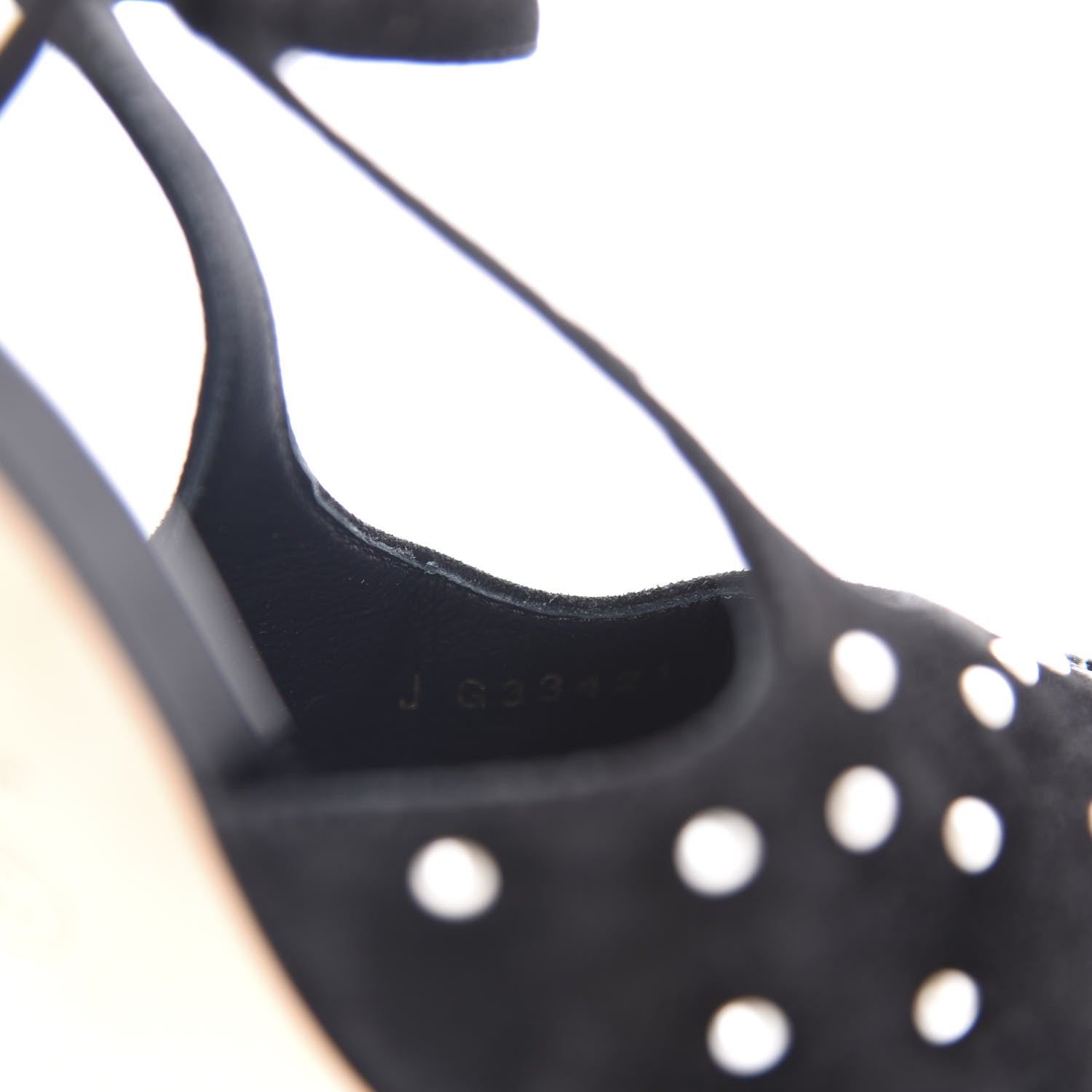 Chanel Suede Pearl Patent Cap Toe CC Ankle Strap Pumps 37.5 Black 9 of 9