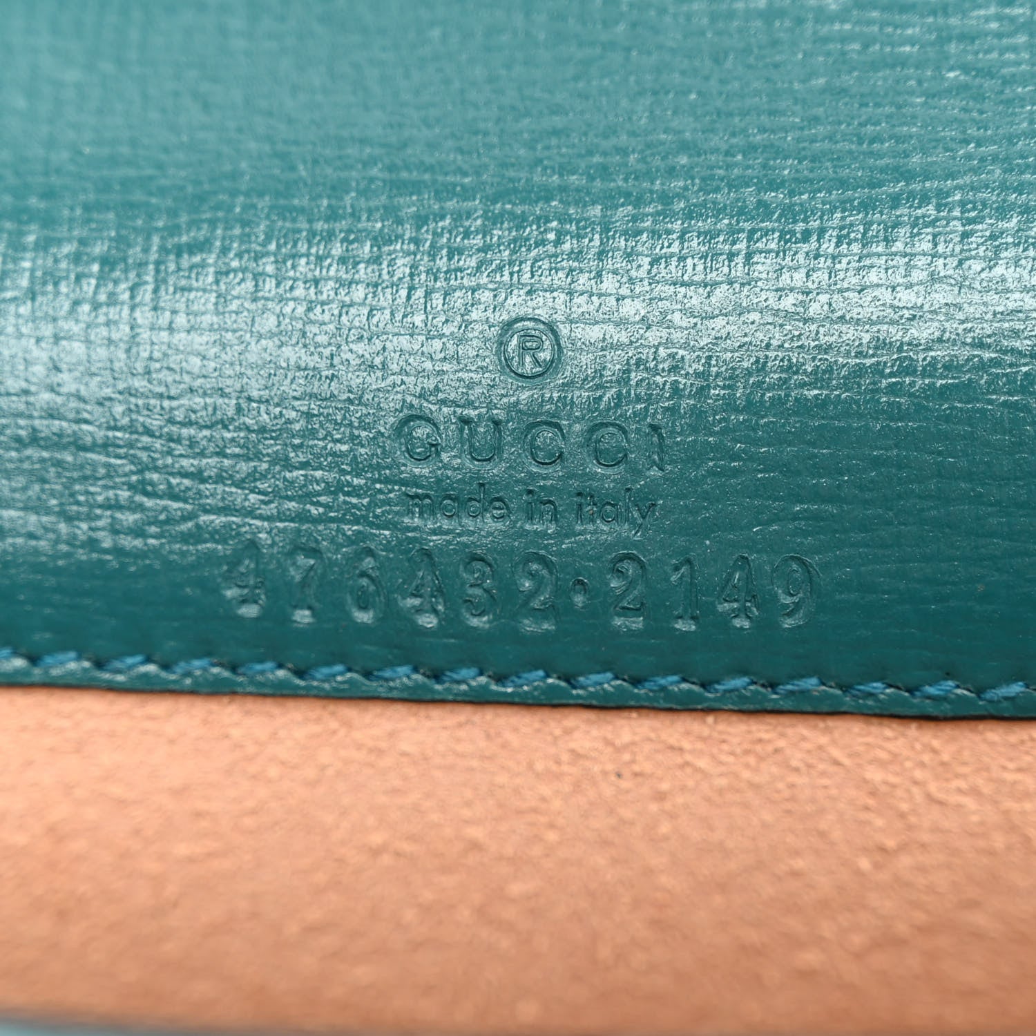 Gucci Azalea Calfskin Enamel Super Mini Dionysus Shoulder Bag Imperial Blue Pavone 6 of 10