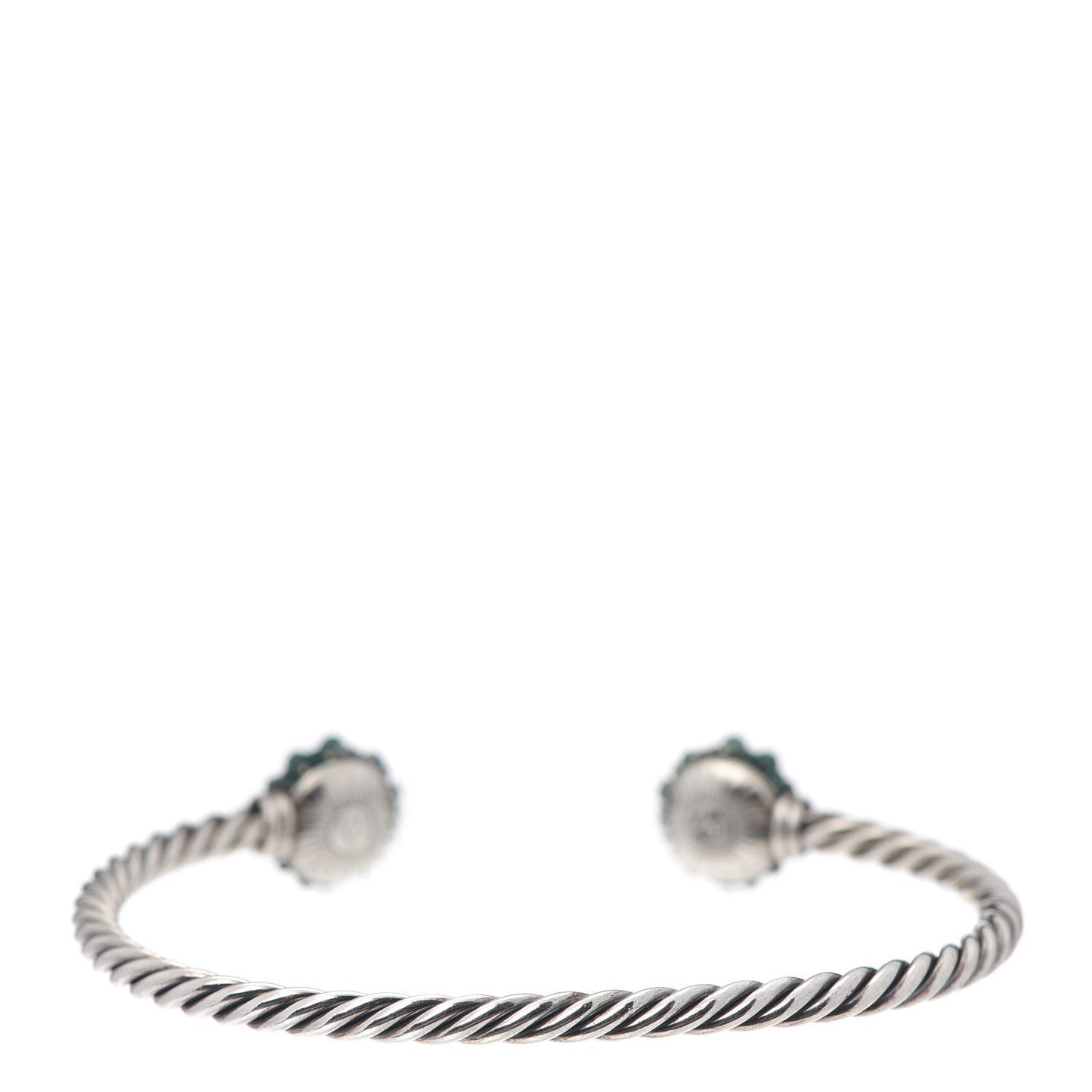 Sterling Silver Green Onyx Osetra Cuff Bracelet