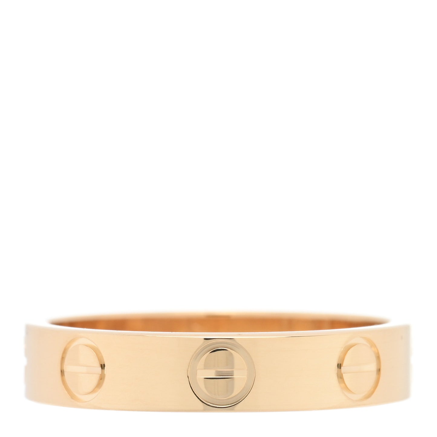 18K Yellow Gold 3.5mm LOVE Wedding Band Ring 49 4.75