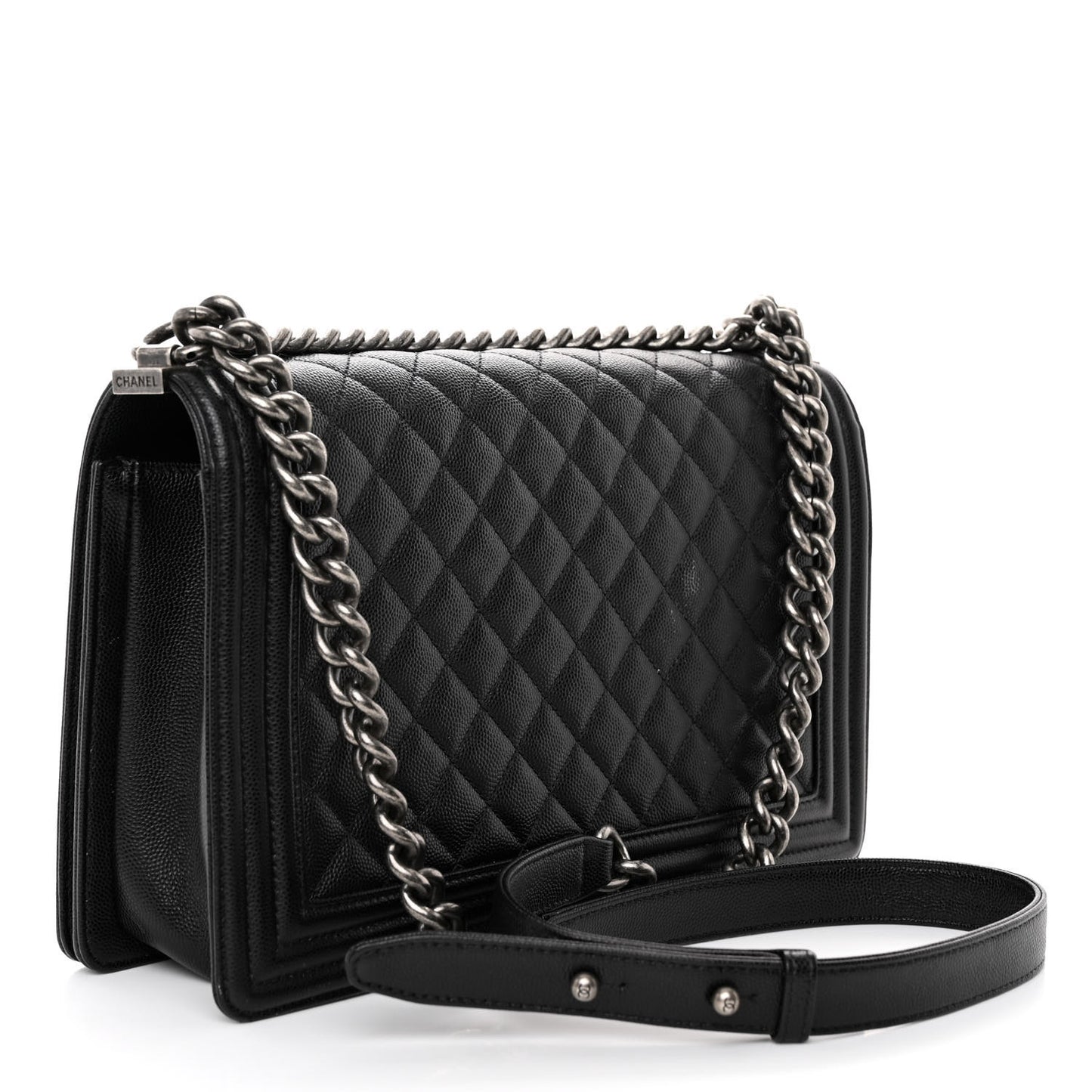 Caviar Quilted New Medium Boy Flap Black