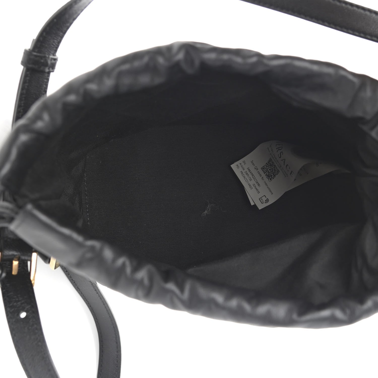 Versace Nappa Quilted Medusa Bucket Bag Black 5 of 10