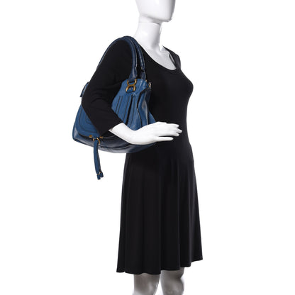 Chloe Calfskin Medium Marcie Satchel Factory Blue 2 of 8