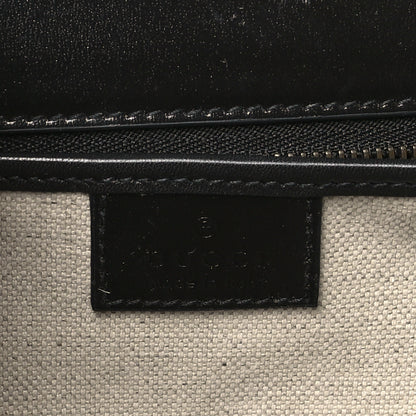 Gucci Boarded Dyana Lux Calfskin Web Medium Bamboo 1947 Top Handle Bag Black 5 of 8