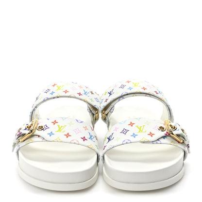 Louis Vuitton LV X TM Monogram Multicolor Bom Dia Comfort Mule Sandals 39.5 White 3 of 9
