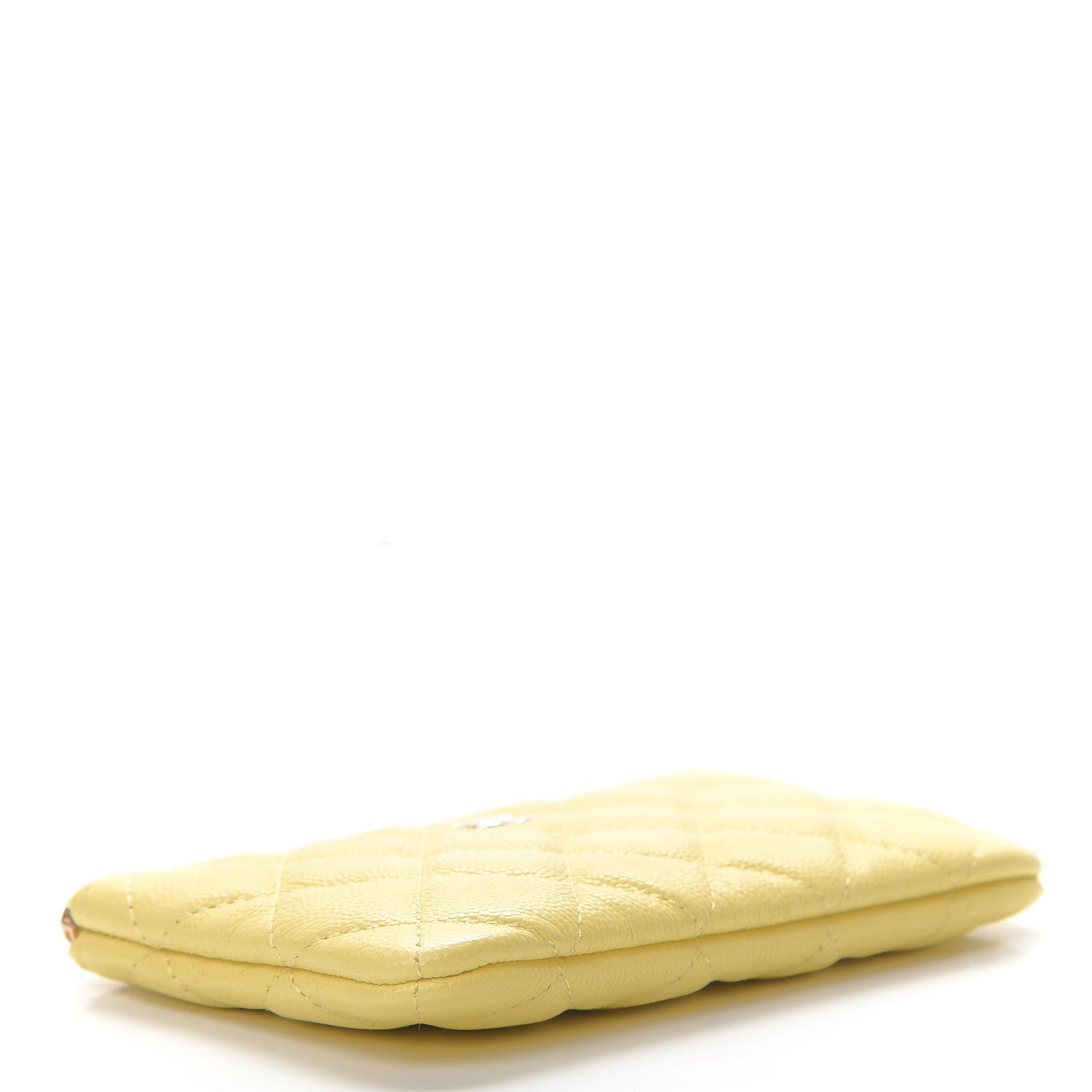 Chanel Caviar Quilted Small Cosmetic Case Yellow 4 of 8