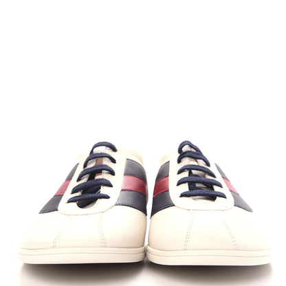 Gucci Calfskin Mens Web Falacer Sneakers 10.5 White Blue 2 of 12