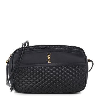 Saint Laurent Lambskin Quilted Victoire Camera Bag Deep Marine 1 of 10