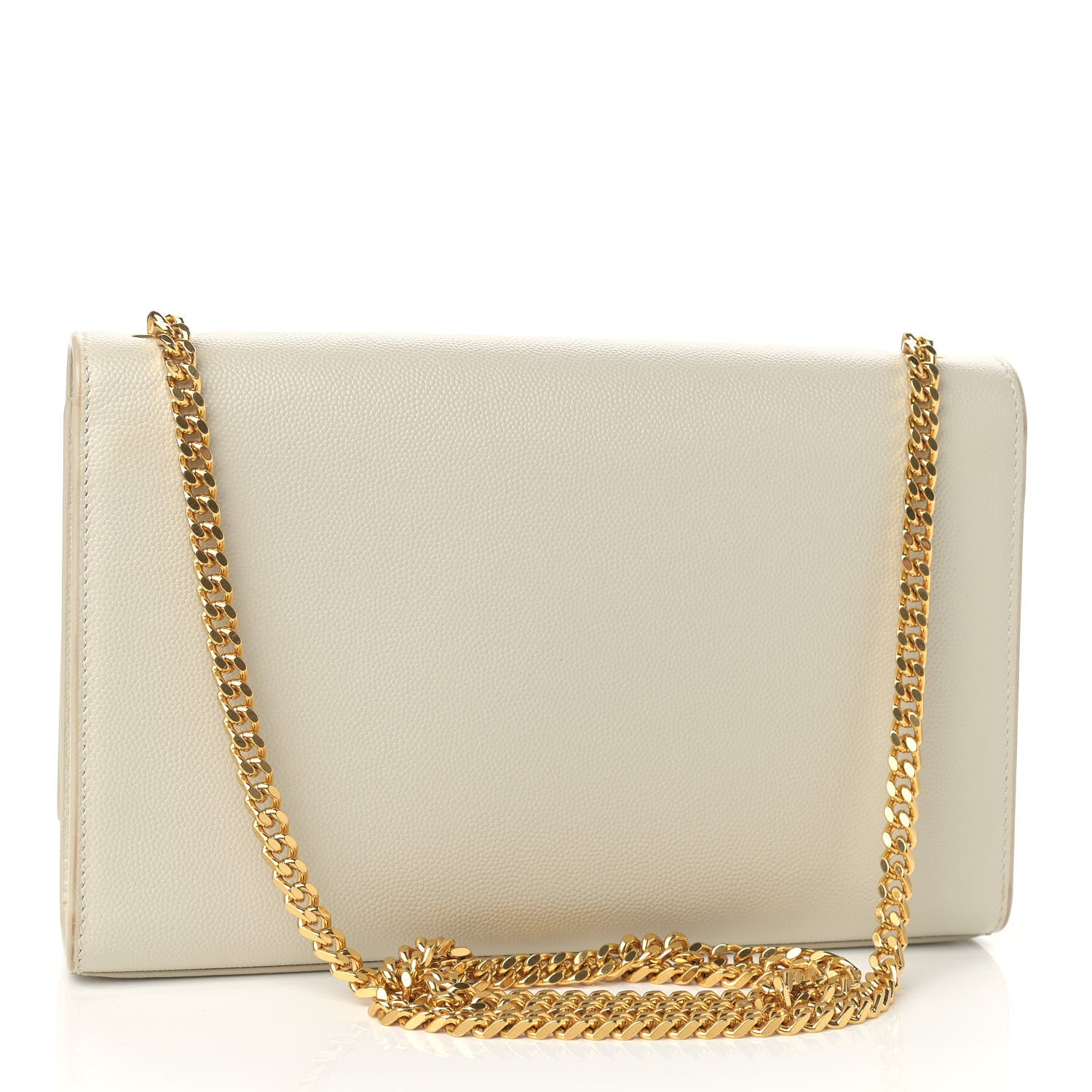 Saint Laurent Grain De Poudre Medium Classic Monogram Kate Satchel Crema Soft 3 of 9